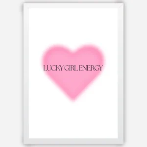 Lucky Girl Energy - Wall Art A3 Size Photo Frame (297 x 420 mm)